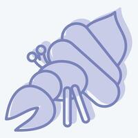 Icon Crab. related to Summer symbol. two tone style. design editable vector