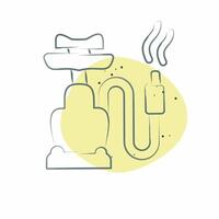 Icon Shisha. related to Smoking symbol. Color Spot Style. design editable vector