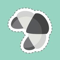 Sticker line cut Bakery. related to Restaurant symbol. design editable vector