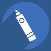 Icon Electronic Cigarette. related to Vape symbol. long shadow style. design editable vector