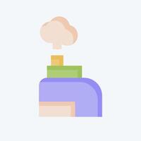 Icon Smoke. related to Vape symbol. flat style. design editable vector