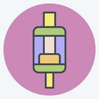 Icon Tank. related to Vape symbol. color mate style. design editable vector