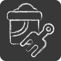 Icon Bucket. related to Summer symbol. chalk Style. design editable vector