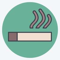 Icon Cigarette. related to Smoking symbol. color mate style. design editable vector