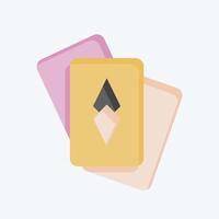 Icon Card Game. related to Retirement symbol. flat style. design editable vector