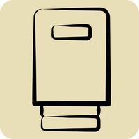 Icon Drip. related to Vape symbol. hand drawn style. design editable vector