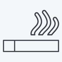 Icon Cigarette. related to Smoking symbol. line style. design editable vector