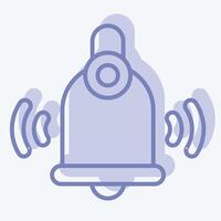 Icon Ring Bell. related to Kindergarten symbol. two tone style. design editable vector