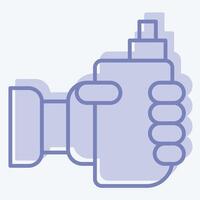 Icon Vaping. related to Vape symbol. two tone style. design editable vector