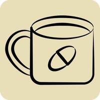 Icon Coffe. related to Travel symbol. hand drawn style. design editable vector