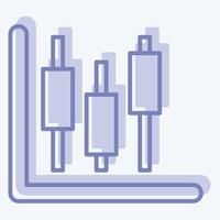 Icon Stock Invesment. related to Savings symbol. two tone style. design editable vector