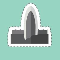Sticker line cut Surfoad. related to Summer symbol. design editable vector