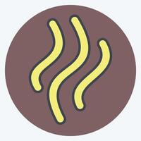 Icon Smoke. related to Smoking symbol. color mate style. design editable vector