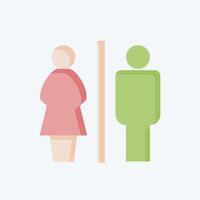 Icon Toilet. related to Restaurant symbol. flat style. design editable vector