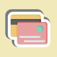 Sticker Credit Card. related to Parking symbol. design editable vector