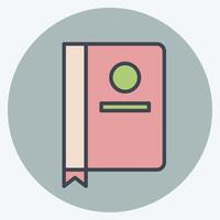 Icon Menu. related to Restaurant symbol. color mate style. design editable vector