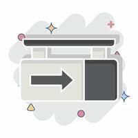 Icon Exit. related to Parking symbol. comic style. design editable vector