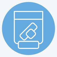 Icon Dentures. related to Retirement symbol. blue eyes style. design editable vector