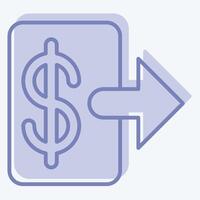 Icon Withdraw Money. related to Savings symbol. two tone style. design editable vector