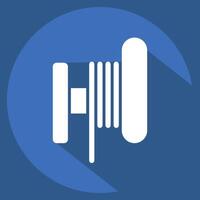 Icon Toil. related to Vape symbol. long shadow style. design editable vector