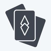Icon Card Game. related to Retirement symbol. glyph style. design editable vector