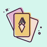 Icon Card Game. related to Retirement symbol. MBE style. design editable vector