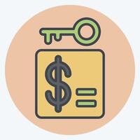 Icon Safe. related to Savings symbol. color mate style. design editable vector