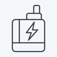 Icon Vape. related to Smoking symbol. line style. design editable vector