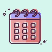 Icon Calendar. related to Retirement symbol. MBE style. design editable vector