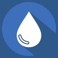Icon Liquid. related to Vape symbol. long shadow style. design editable vector