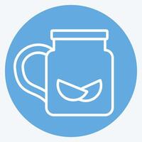 Icon Ice Cream. related to Summer symbol. blue eyes style. design editable vector