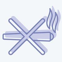 Icon Ban Smoking. related to Smoking symbol. two tone style. design editable vector
