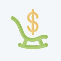 Icon Retirement Fund. related to Savings symbol. flat style. design editable vector