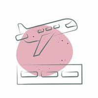 Icon To Take Off. related to Travel symbol. Color Spot Style. design editable vector