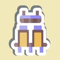 Sticker Terminal Builder. related to Travel symbol. design editable vector