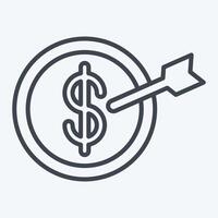 Icon Saving Goal. related to Savings symbol. line style. design editable vector