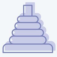 Icon Ring Toss. related to Kindergarten symbol. two tone style. design editable vector