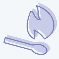 Icon Match. related to Smoking symbol. two tone style. design editable vector