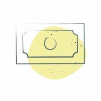Icon Cash. related to Parking symbol. Color Spot Style. design editable vector