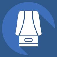 Icon Cartridge. related to Vape symbol. long shadow style. design editable 1 vector