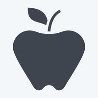 Icon Apple. related to Kindergarten symbol. glyph style. design editable vector