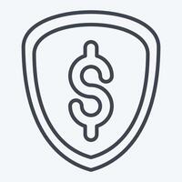 Icon Protection. related to Retirement symbol. line style. design editable vector