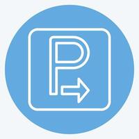 Icon Arrow. related to Parking symbol. blue eyes style. design editable vector