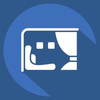 Icon First Class. related to Travel symbol. long shadow style. design editable vector