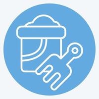 Icon Bucket. related to Summer symbol. blue eyes style. design editable vector