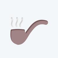 Icon Smoking Pipe. related to Retirement symbol. flat style. design editable vector