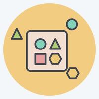Icon Toy Shape. related to Kindergarten symbol. color mate style. design editable vector