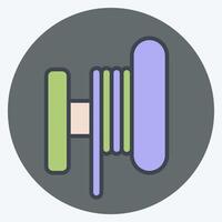 Icon Toil. related to Vape symbol. color mate style. design editable vector