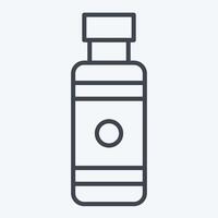 Icon Nicotine. related to Vape symbol. line style. design editable vector