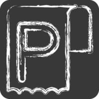 Icon Invoice. related to Parking symbol. chalk Style. design editable vector